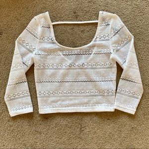 Crochet/lace looking crop top